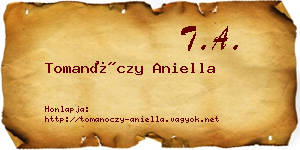 Tomanóczy Aniella névjegykártya